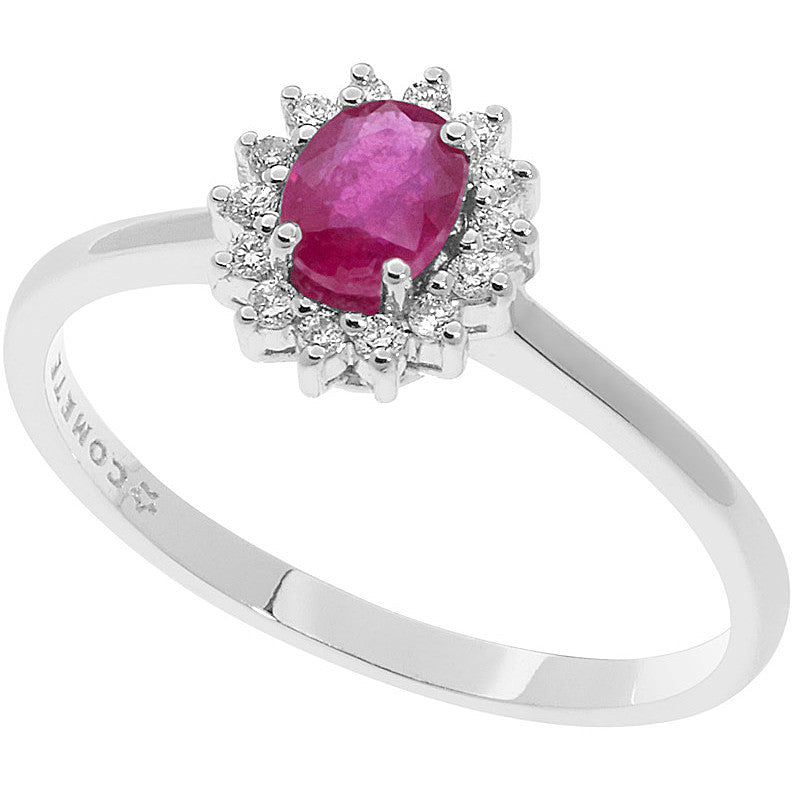 Comete Gioielli - Anello in Oro 750. Diamanti bianchi P.Ct.9 Col. G Purezza SI.