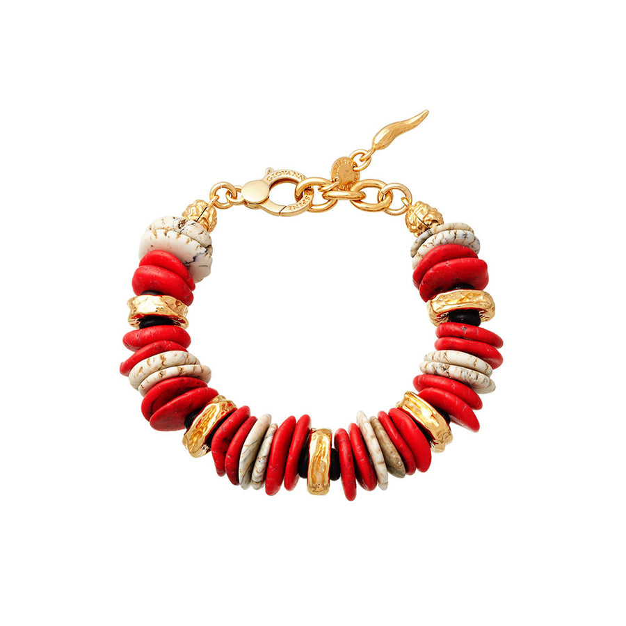 Giovanni Raspini - Bracciale da donna in argento Bali Red con madrepora e diaspr