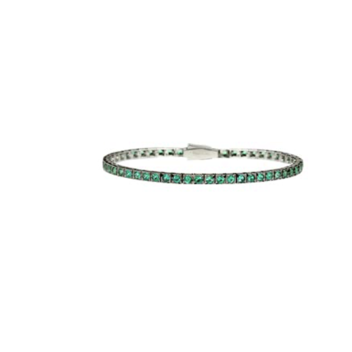 Recarlo: BRACCIALE TENNIS IN ORO 750 E SMERALDI RECARLO T39SE884/NSM-19