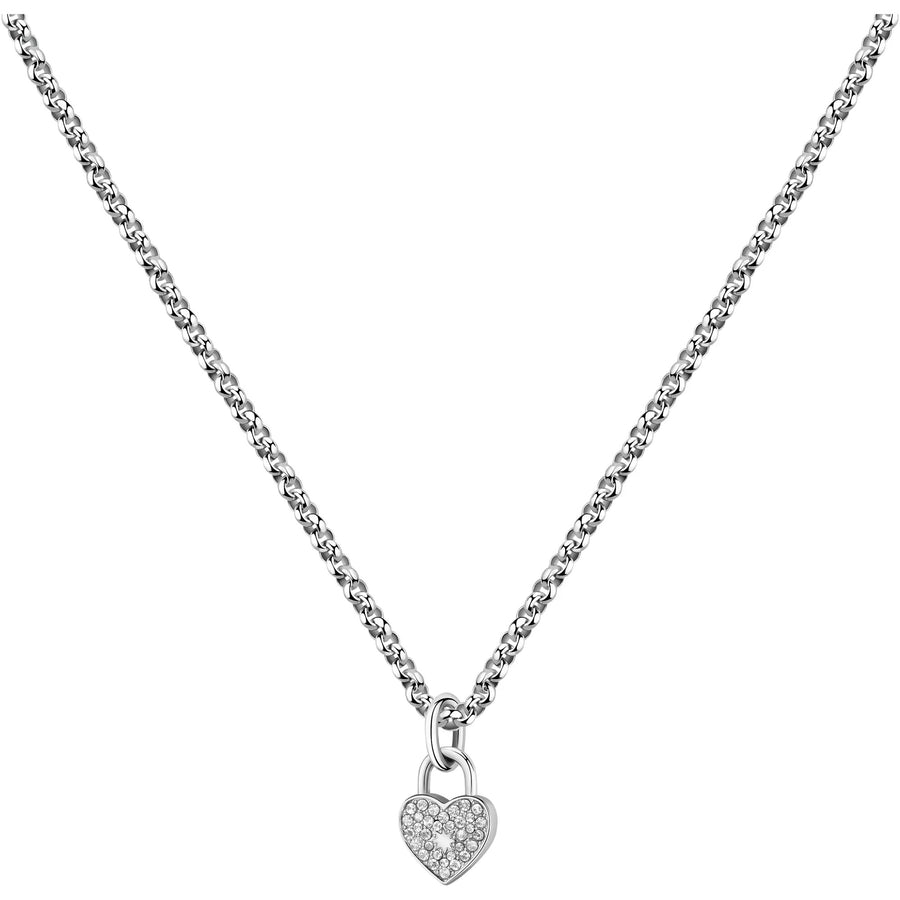Morellato - Collana da donna con cuore in acciaio e cristalli.