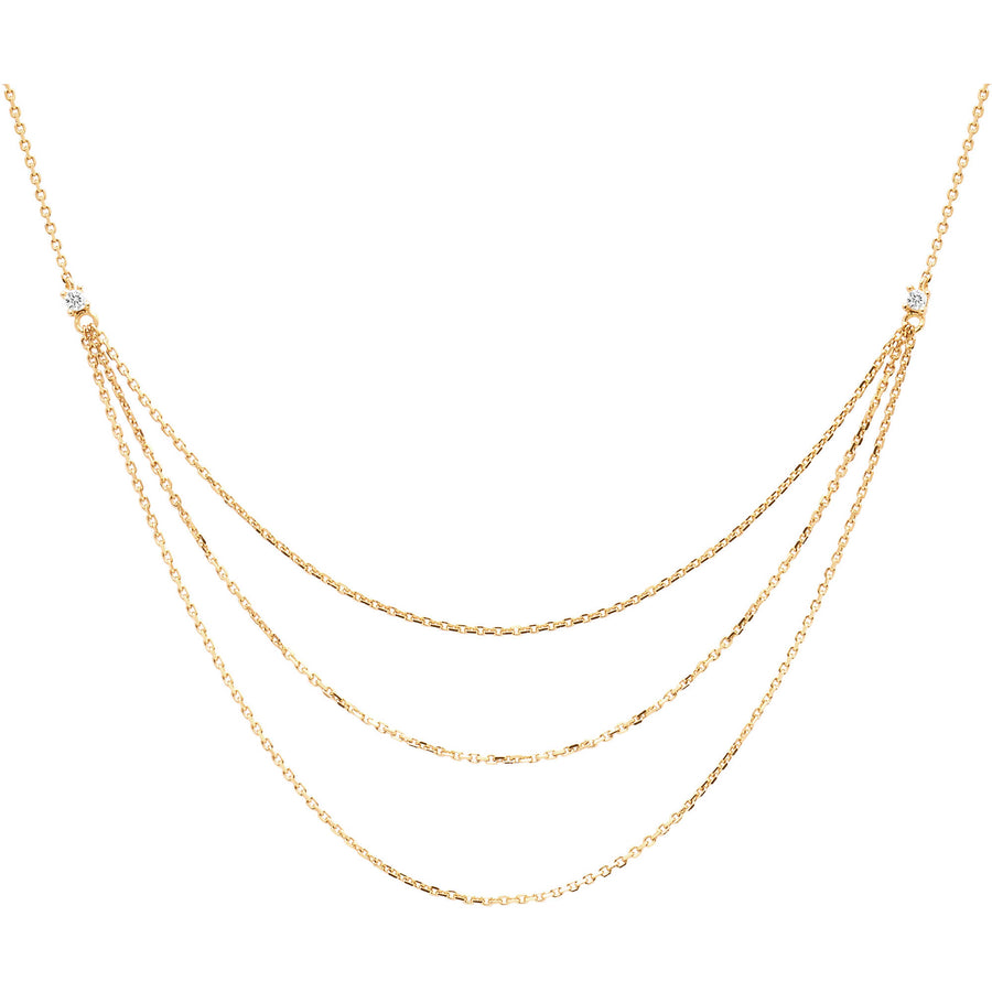 PdPaola - Collana donna in argento dorato effetto multifilo collezione Nia.
