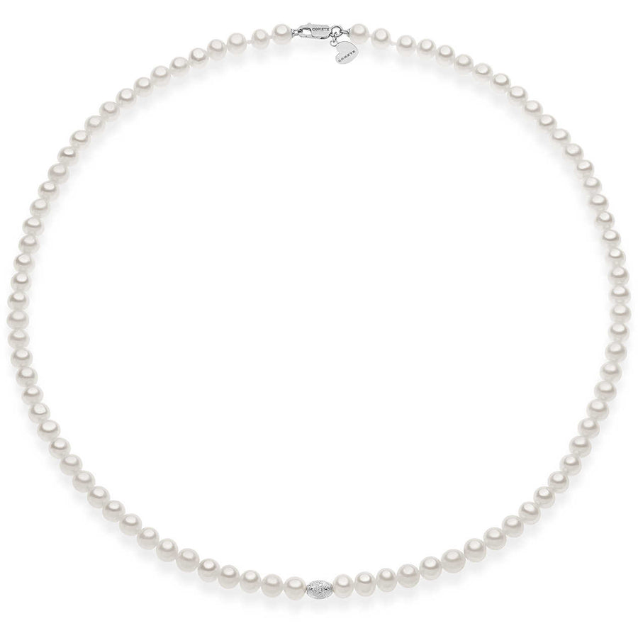 Comete Gioielli - Collana da donna, In Oro Bianco E Perle.