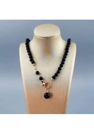 Marakò - Collier easy con agata nera