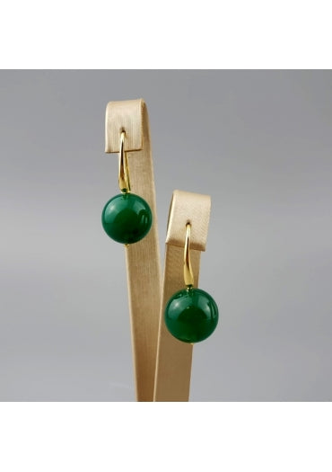 Marakò - Orecchini agata verde smeraldo