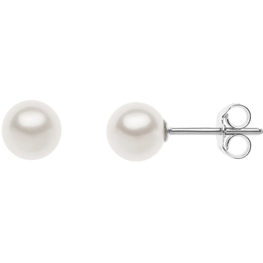 Comete Gioielli - Orecchini in Oro bianco 750  . Perle coltivate Ø 5,5/6