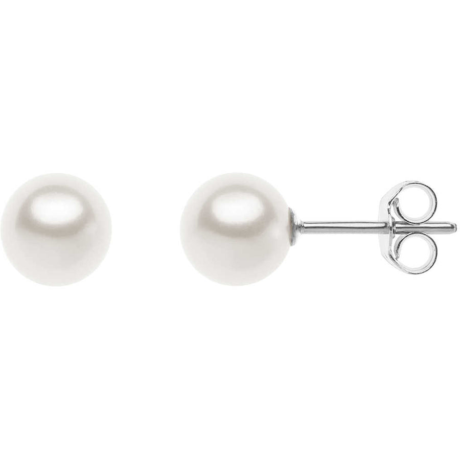 Comete Gioielli - Orecchini in Oro bianco 750  . Perle coltivate Ø 6/6,5