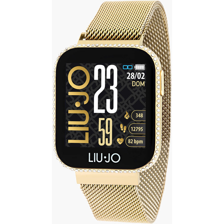 LiuJo: Smartwatch luxury GOLD con zirconi intorno alla cassa