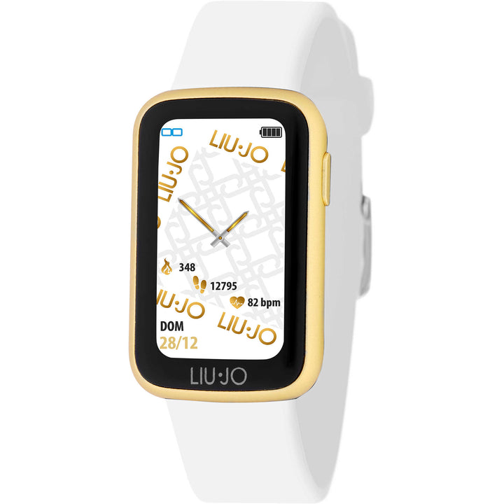 Liujo: orologio Smartwatch donna linea Fit cassa gold cinturino bianco