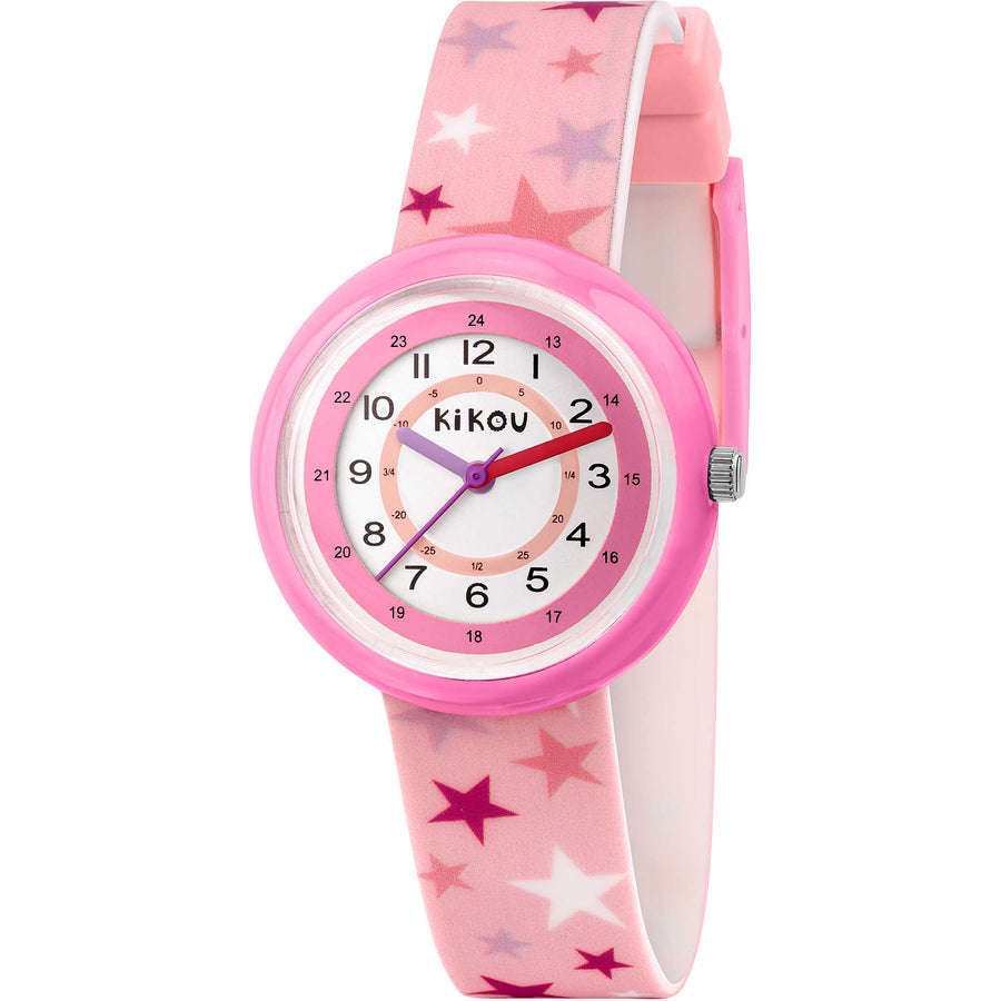 Kikou - Orologio solo tempo bambina Kikou Petits Explorateurs Rosa