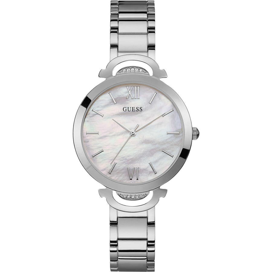 Guess - Orologio solo tempo donna Guess Opal in acciaio cristalli e madreperla