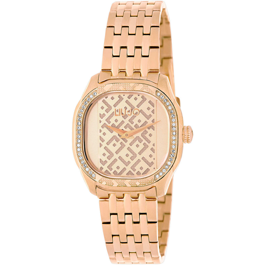 Liu Jo - Orologio solo tempo donna in acciaio rose gold e cristalli linea Trama